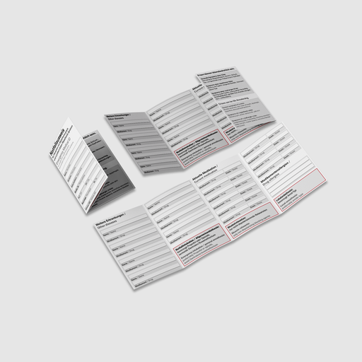 Notfallausweis für Myasthenia gravis und das Lambert-Eaton-Myasthenie-Syndrom