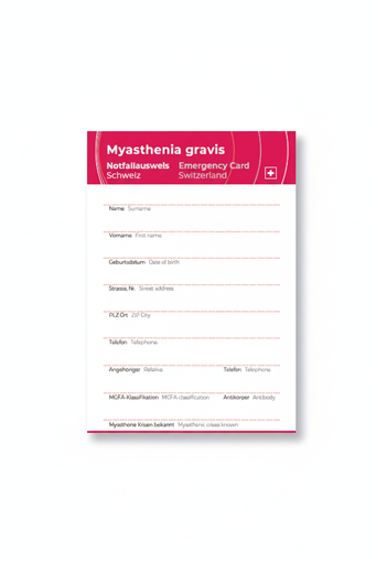 Notfallausweis für Myasthenia gravis | Schweiz