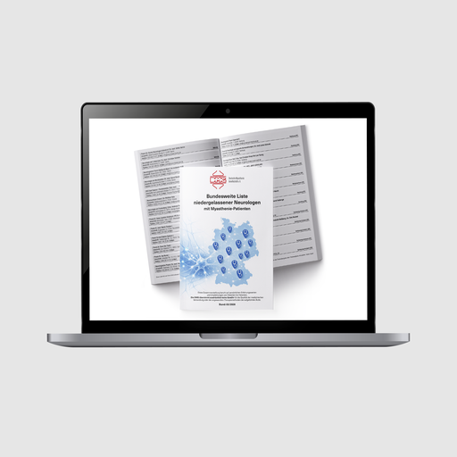 Bundesweite Liste niedergelassener Neurologen mit Myasthenie-Patienten - Digital